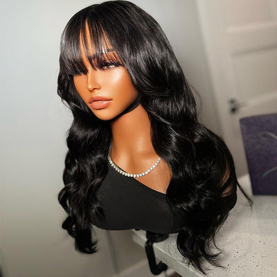 Body Wave Wig With Bangs