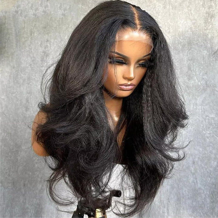 22" Double Texture Kinky Straight And Body Wave 7x5 Pre Cut Lace Wig Super Deal No reviews Regular price $229.99 Sale pr