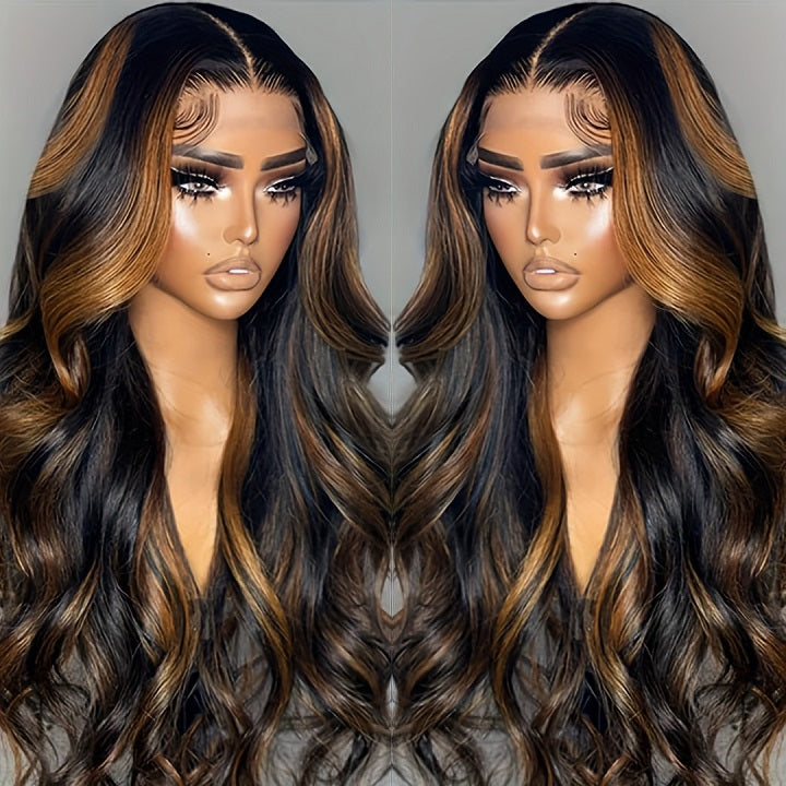 Highlight Brown Wavy Upgraded 13x5 Pre Everything Pre Cut Lace Wig